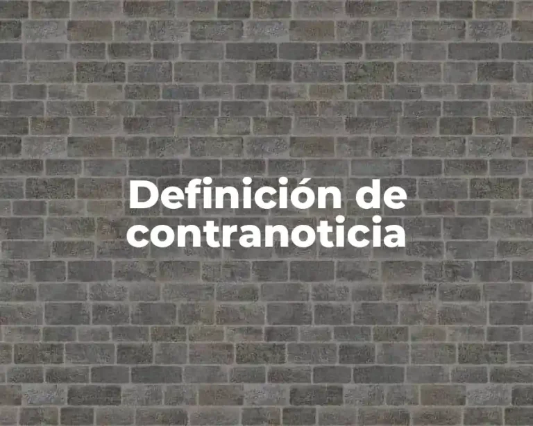 Definición de contranoticia