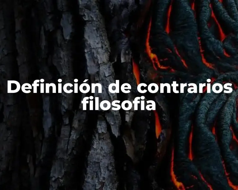 Definición de contrarios filosofia