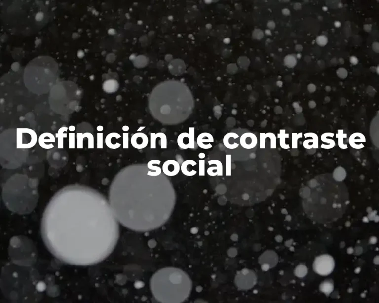 Definición de contraste social