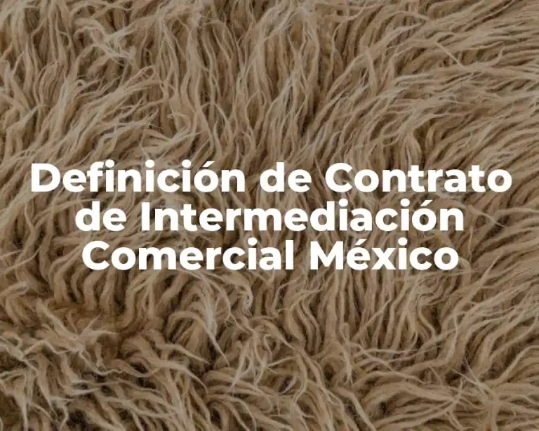 Definición de Contrato de Intermediación Comercial México