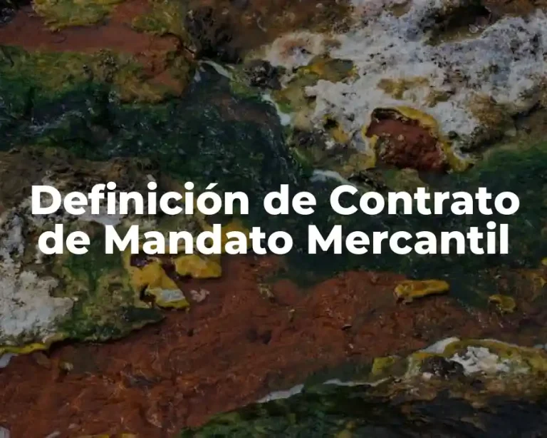 Definición de Contrato de Mandato Mercantil