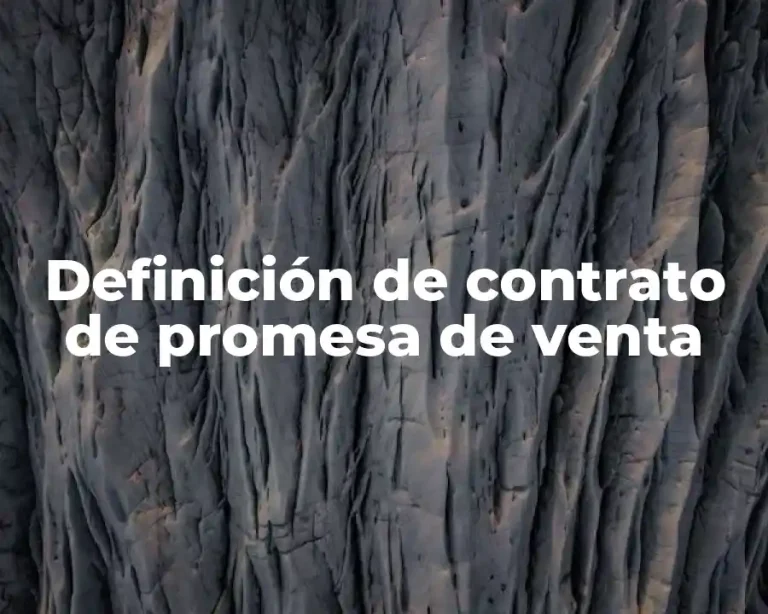Definición de contrato de promesa de venta