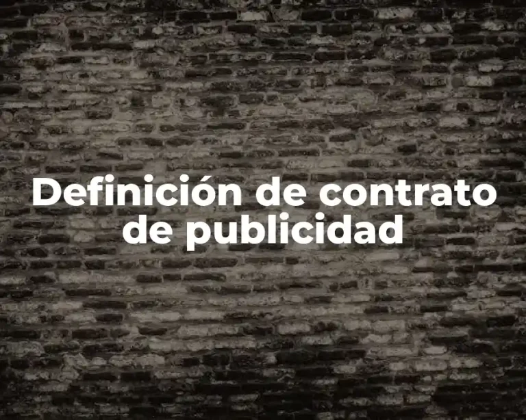 Definición de contrato de publicidad