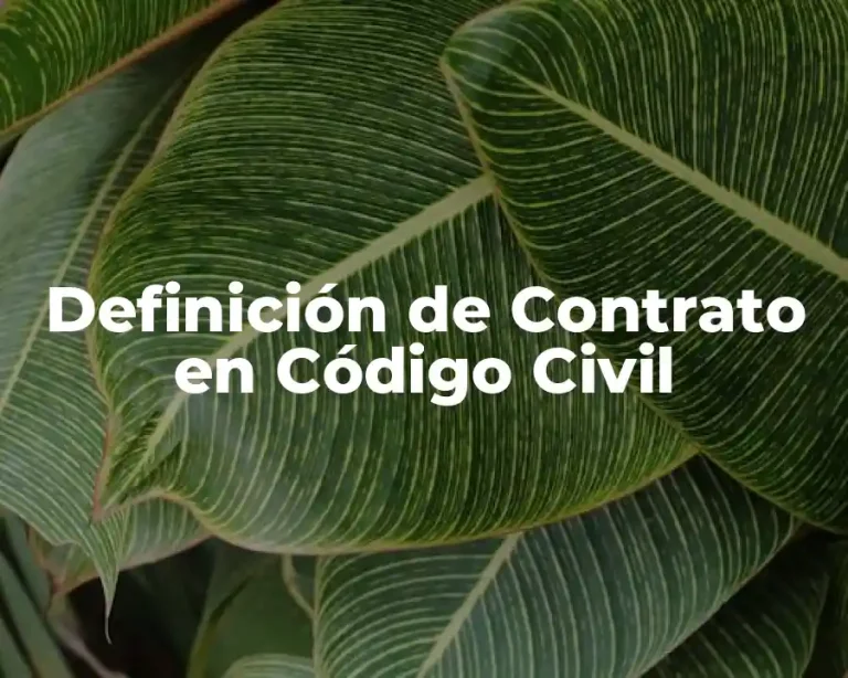 Definición de Contrato en Código Civil