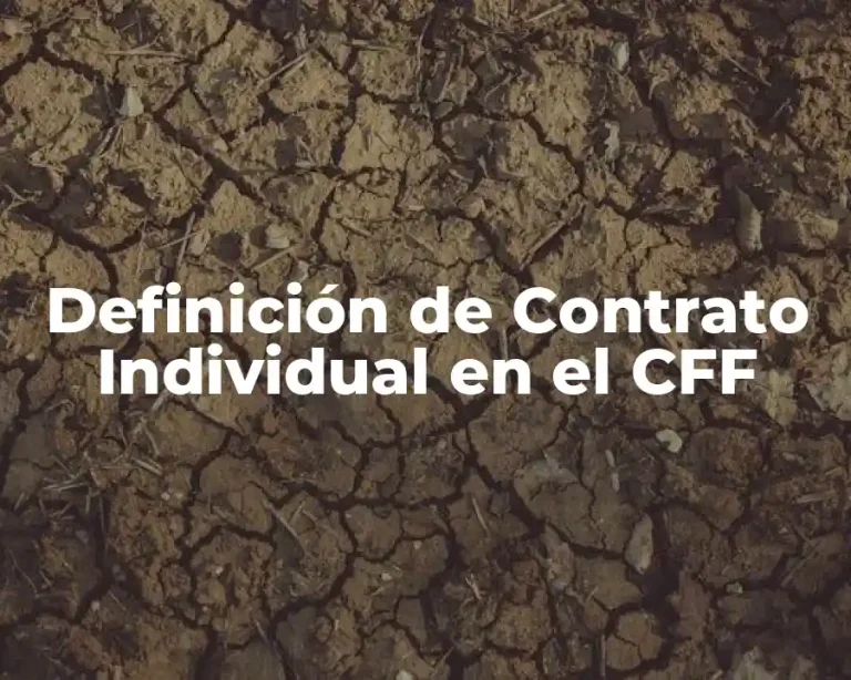 Definición de Contrato Individual en el CFF