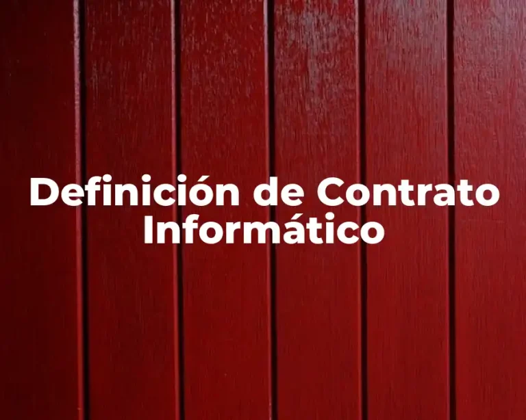 Definición de Contrato Informático