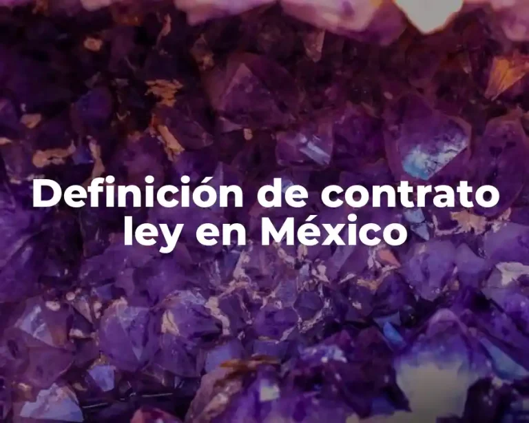 Definición de contrato ley en México