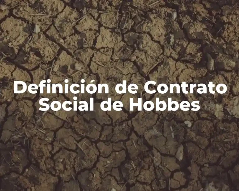 Definición de Contrato Social de Hobbes