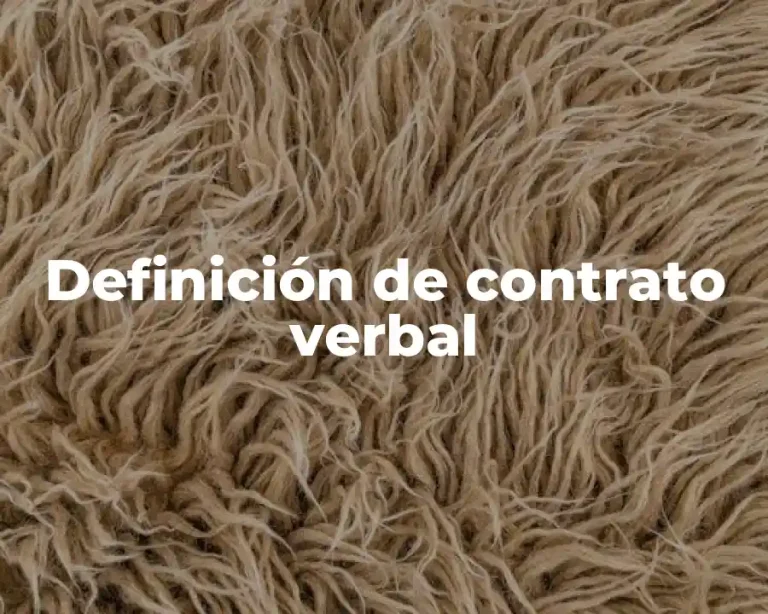 Definición de contrato verbal