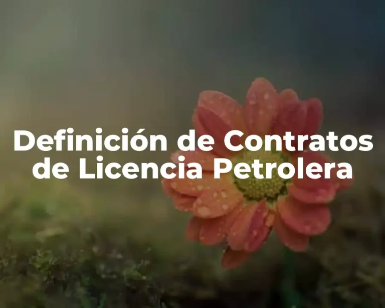Definición de Contratos de Licencia Petrolera