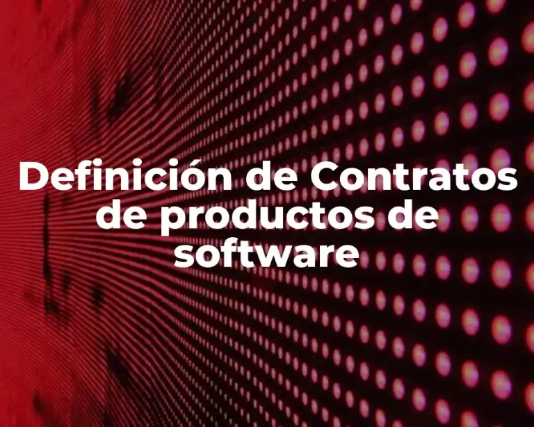 Definición de Contratos de productos de software