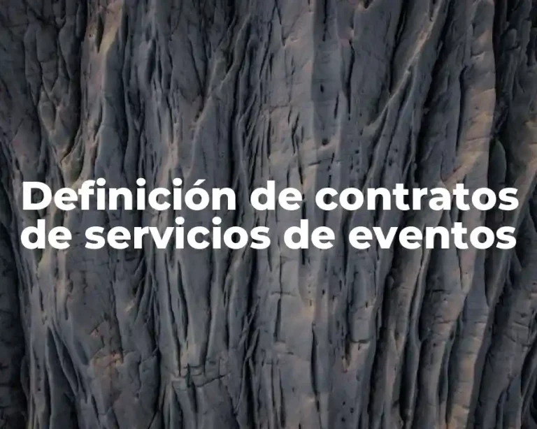 Definición de contratos de servicios de eventos