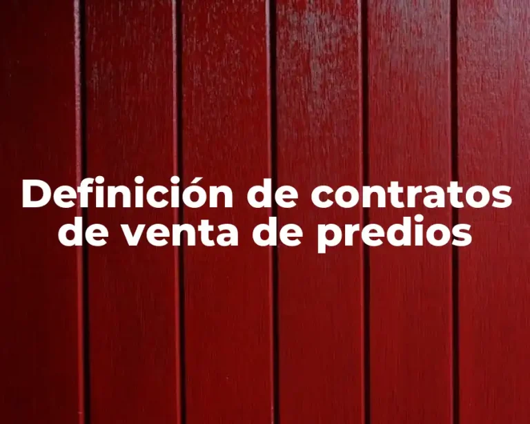 Definición de contratos de venta de predios