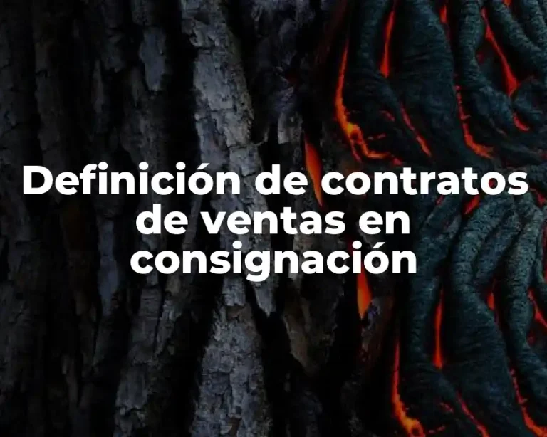 Definición de contratos de ventas en consignación