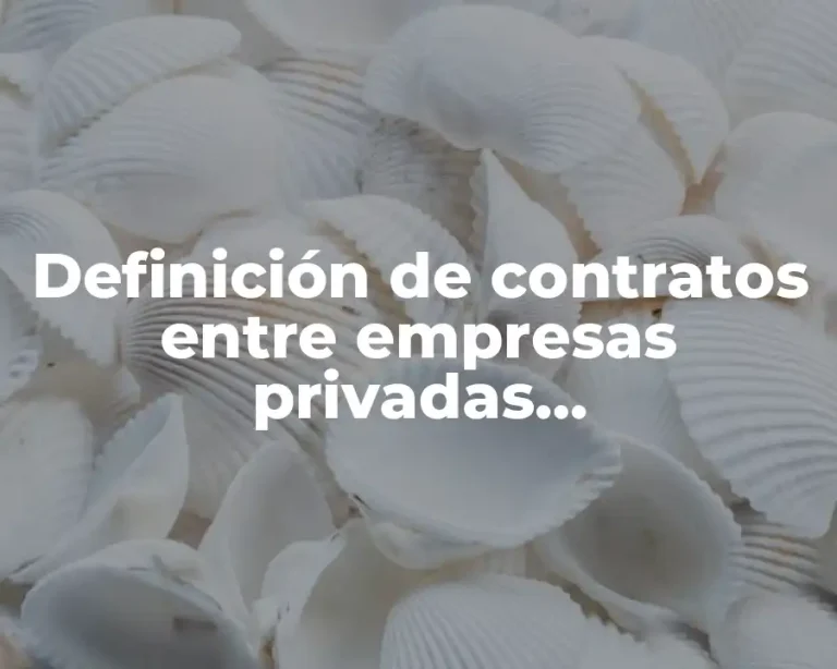 Definición de contratos entre empresas privadas internacionales
