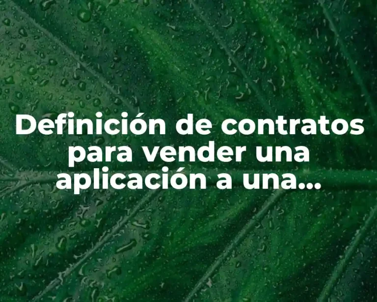 Definición de contratos para vender una aplicación a una empresa