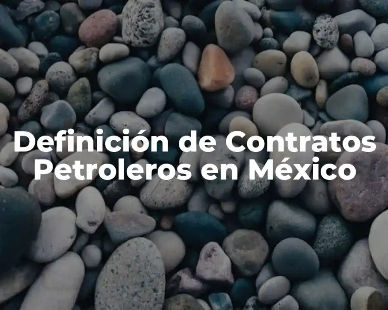 Definición de Contratos Petroleros en México