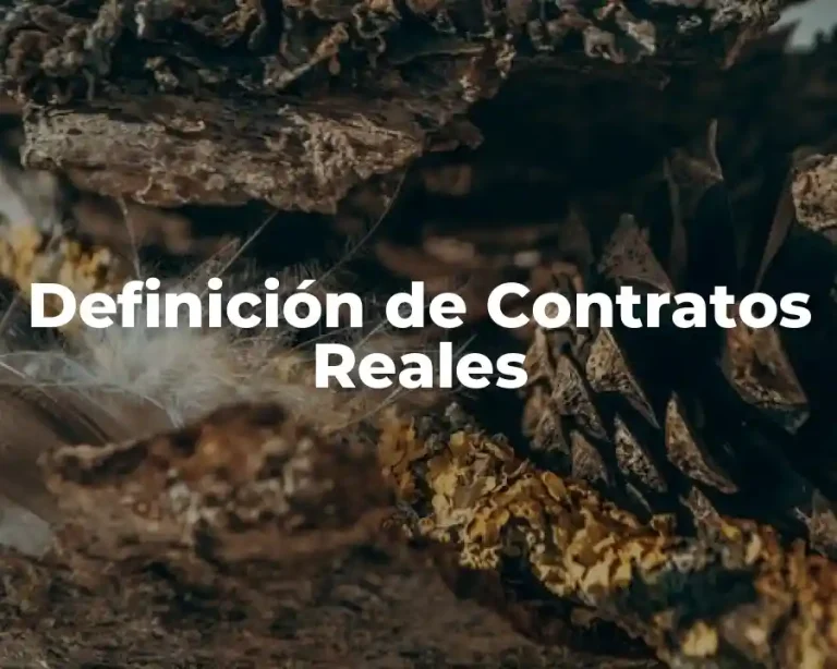 Definición de Contratos Reales