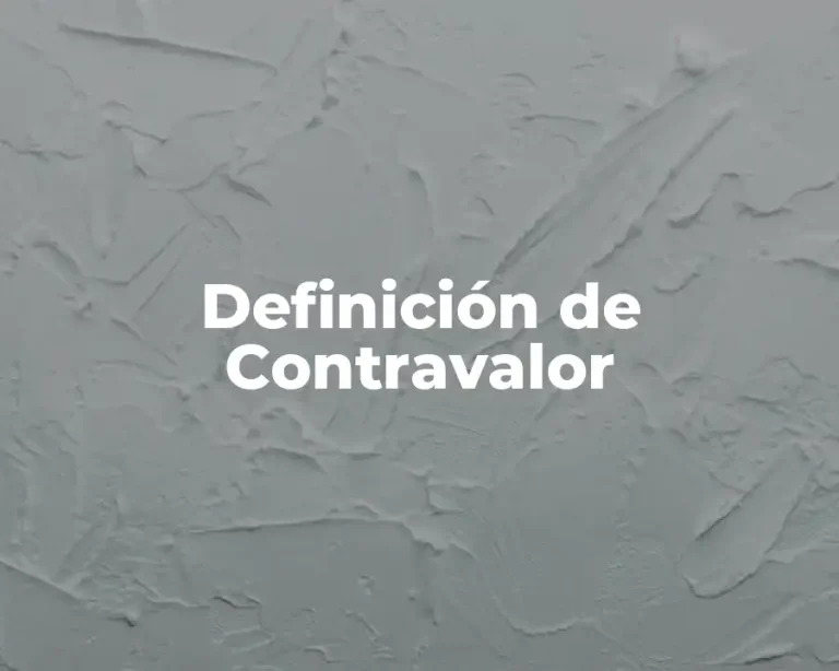 Definición de Contravalor