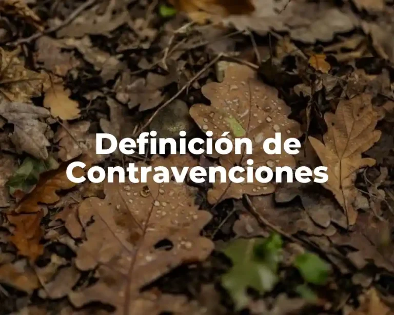 Definición de Contravenciones