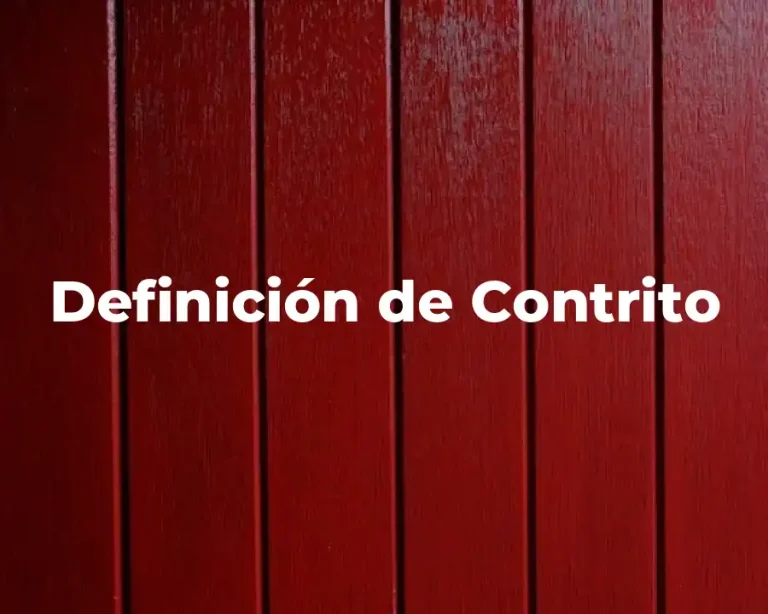 Definición de Contrito