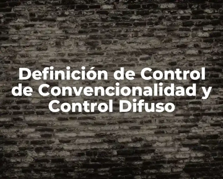 Definición de Control de Convencionalidad y Control Difuso