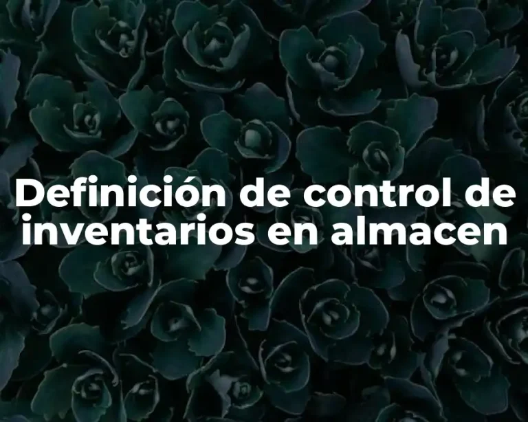 Definición de control de inventarios en almacen