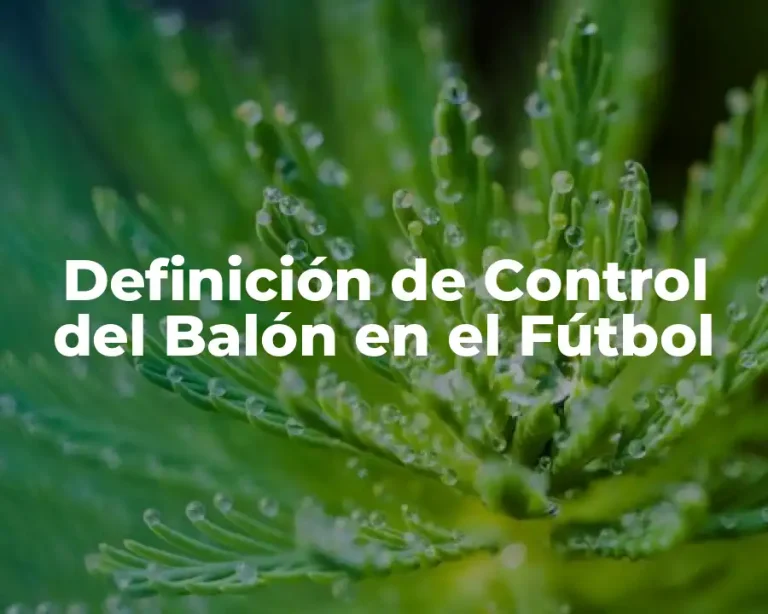 Definición de Control del Balón en el Fútbol