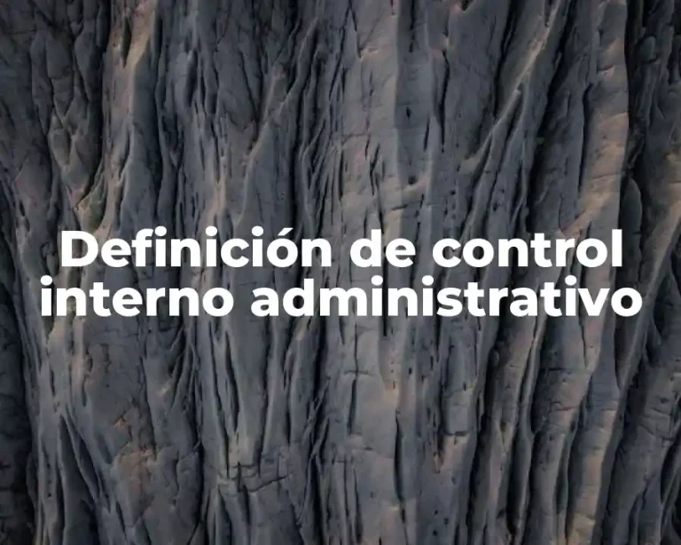 Definición de control interno administrativo