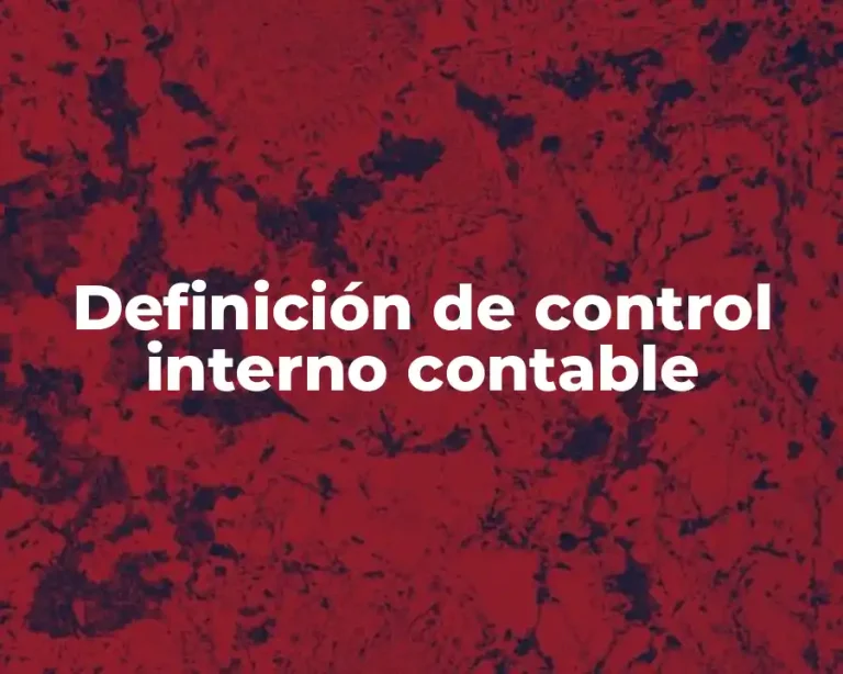 Definición de control interno contable