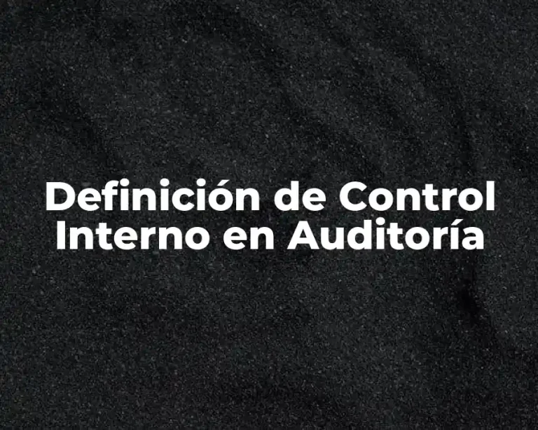 Definición de Control Interno en Auditoría