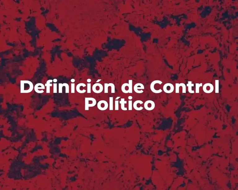 Definición de Control Político