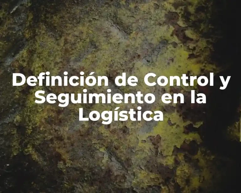 Definición de Control y Seguimiento en la Logística
