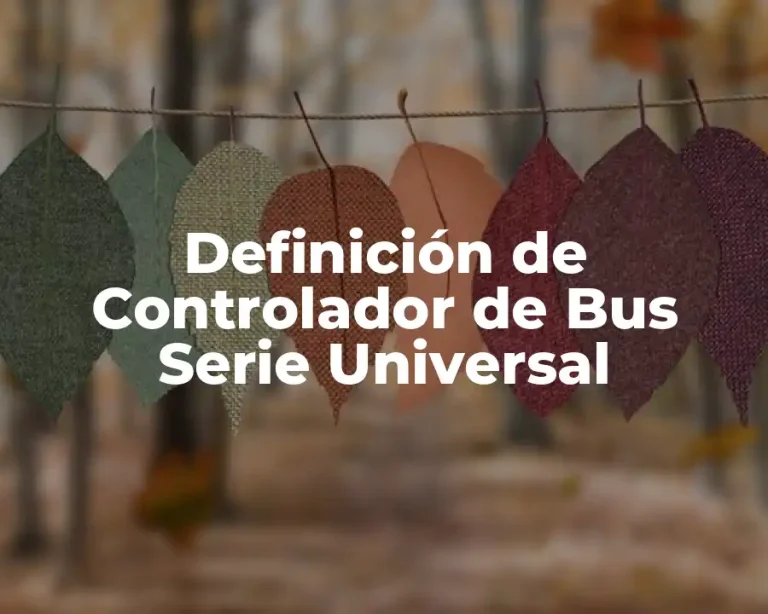 Definición de Controlador de Bus Serie Universal