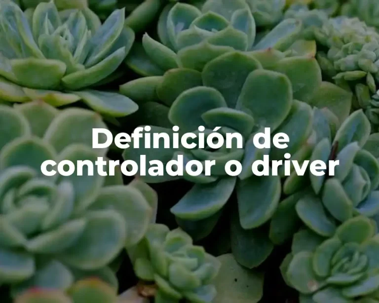 Definición de controlador o driver