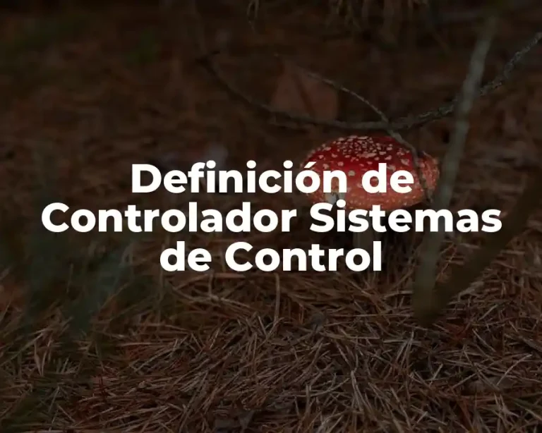 Definición de Controlador Sistemas de Control