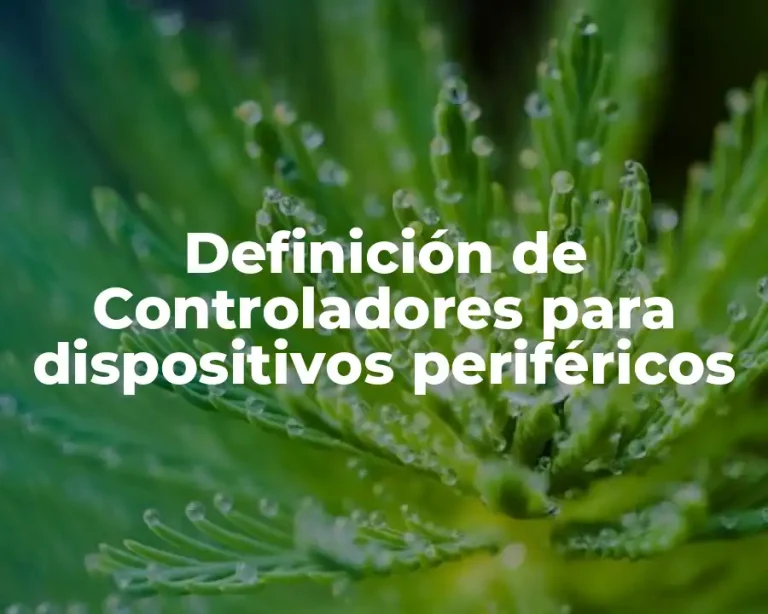 Definición de Controladores para dispositivos periféricos