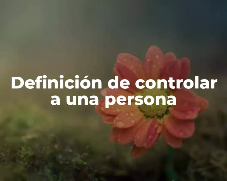 Definición de controlar a una persona