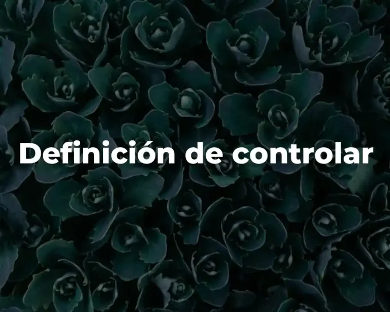 Definición de controlar