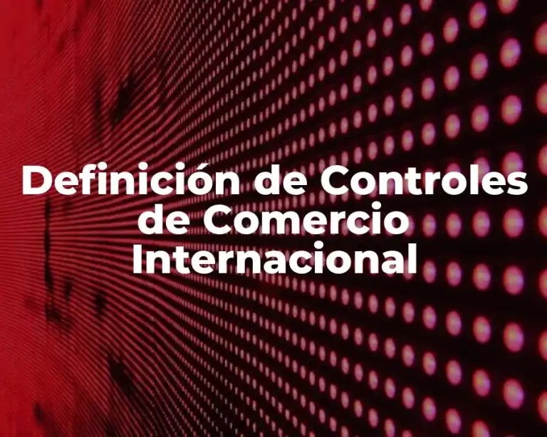 Definición de Controles de Comercio Internacional