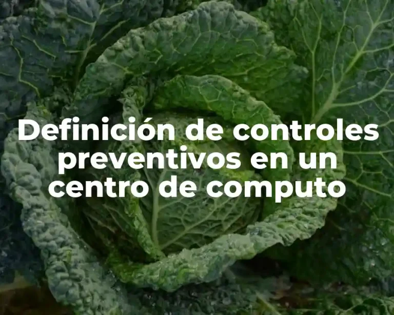 Definición de controles preventivos en un centro de computo