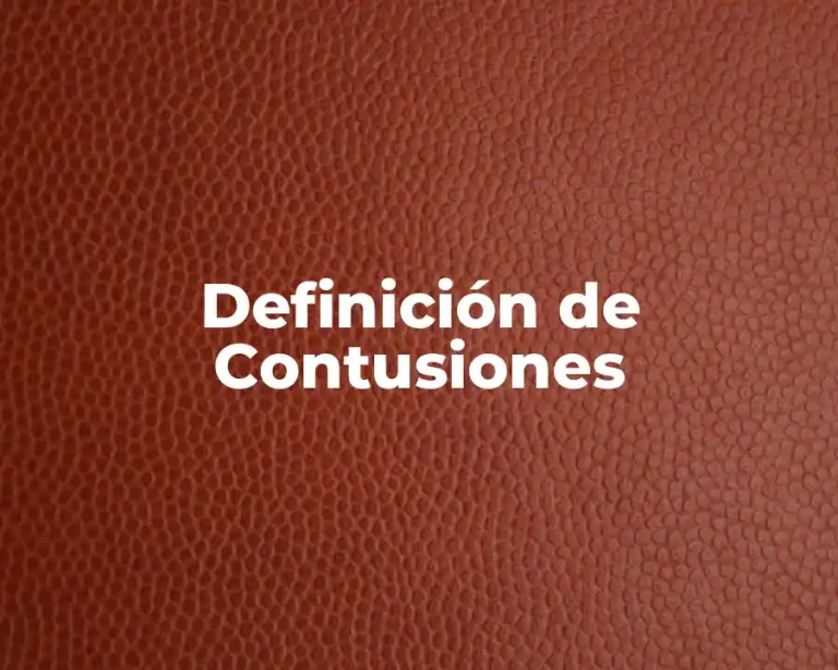 Definición de Contusiones