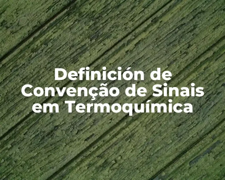 Definición de Convenção de Sinais em Termoquímica