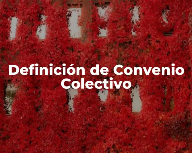Definición de Convenio Colectivo