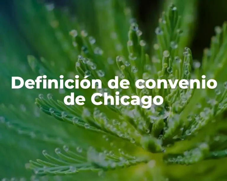 Definición de convenio de Chicago