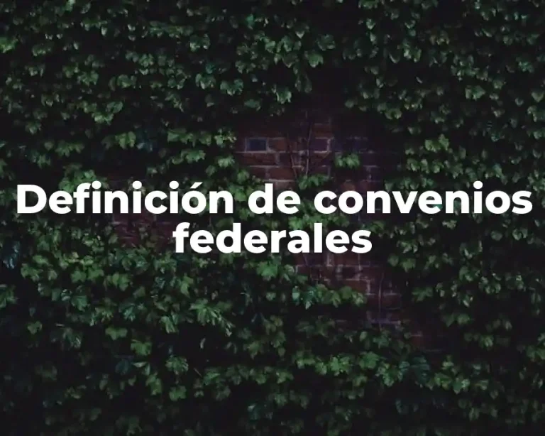 Definición de convenios federales