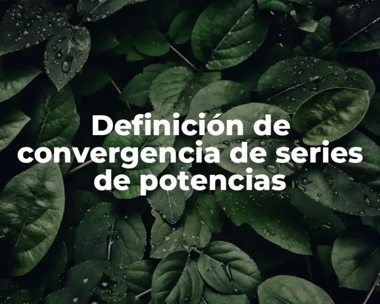 Definición de convergencia de series de potencias