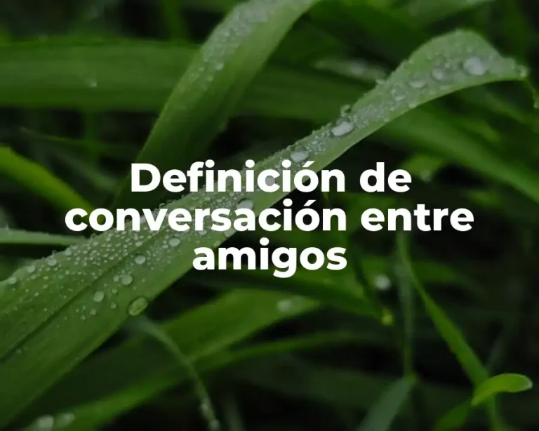 Definición de conversación entre amigos