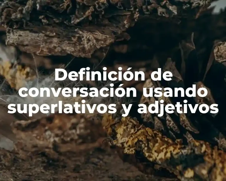 Definición de conversación usando superlativos y adjetivos