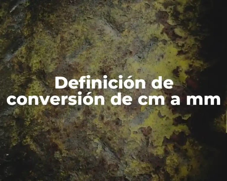 Definición de conversión de cm a mm